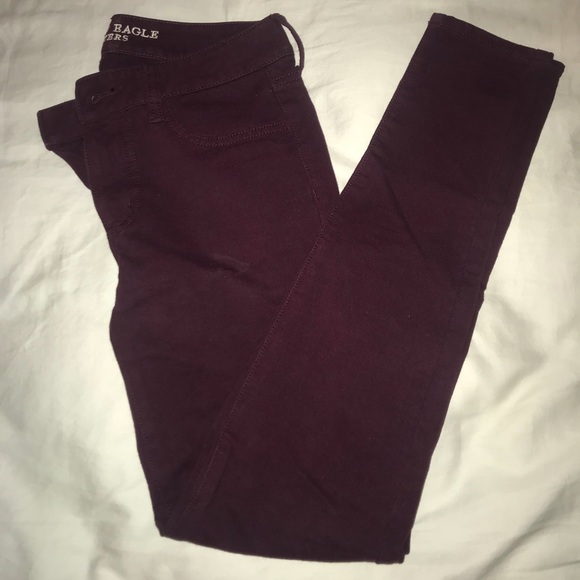 American Eagle Outfitters Denim - American eagle maroon jeggings